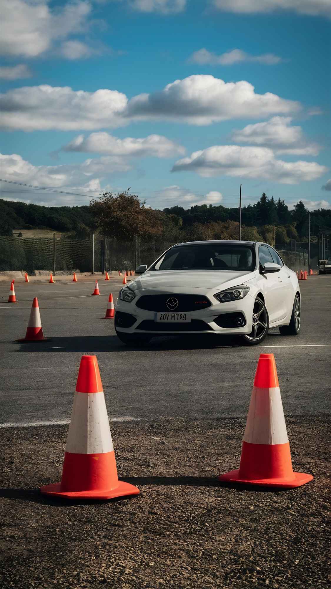 Open road used for driving lessons